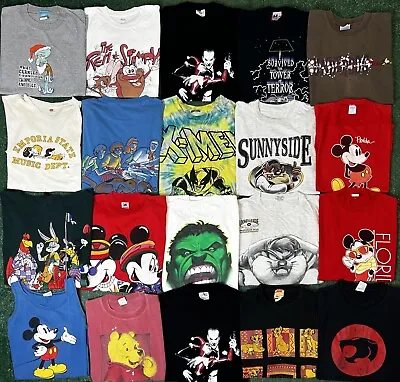 Vintage 90s Disney Looney Tunes Cartoons Shirt Lot Of 20 Mix Sizes TV Shows • $209.99