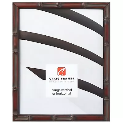 Craig Frames Vintage Bamboo 0.75  Brushed Mahogany Wood Core Picture Frame • $52.99