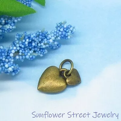 Mom And Baby Double Heart Charm Pendant Bronze 04027-P Mother • $9.99