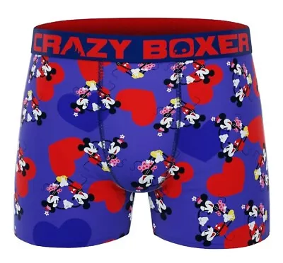 CRAZYBOXER Disney Mickey Mouse Minnie Mouse Valentine Boxer Briefs Blue Size XL • $13.99