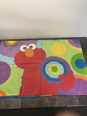 Franco Sesame Street Pillowcase Elmo And Cookie Monster Vintage Colorful • $12.99