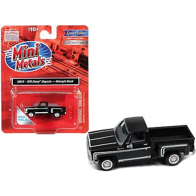 Classic Metal Works Model Pickup Truck 1976 Chevrolet Stepside Midnight Black • $31.22