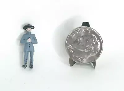 Dollhouse Miniature Man Suit Hat 3/4” Tall Standing Vtg. • $3.50