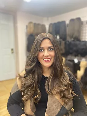 $3000 • Buy Malky Wig Sheitel European Multidirectional 26  Dark Brown With Highlights 8/4