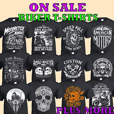 £10.95 • Buy Biker T-Shirt Mens Womens Gift Present Bike Motorbike Rider Rock Motorcycle