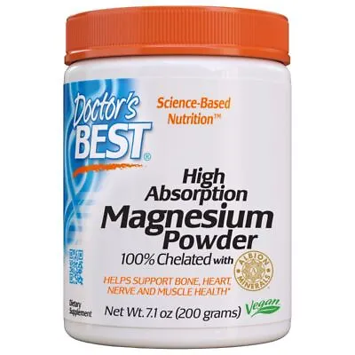 Doctors Best High Absorption Magnesium Powder Supports Bone Muscle Health 200g • £34.49
