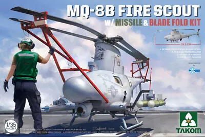 Takom 1/35 MQ-8B Fire Scout W/ Missile & Blade Fold Kit Plastic Model Kit • $44.99