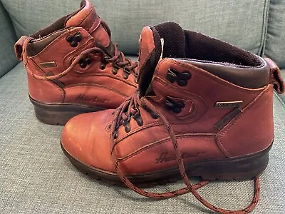 £30 • Buy Vintage Hawkins Leather Hiking Boots, Size 6. Rarely Worn, With Box