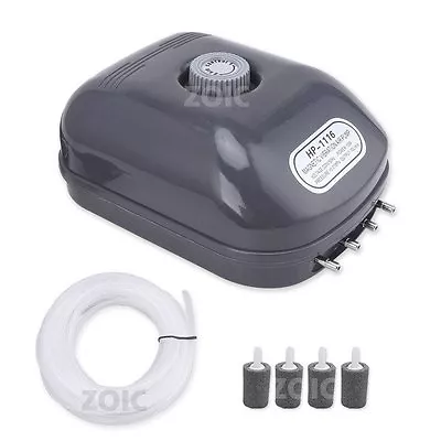 $38.80 • Buy 4 Outlets Silent Aquarium Air Pump Oxygen Fountain Pond Marine Water Fish Tank