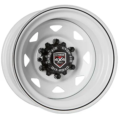 Extreme 4x4 Steel Wheel For Nissan Patrol 15X10 6/139.7 44N White 110.1cb + Cap • $121.32