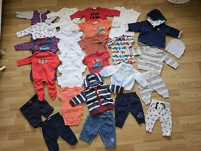 Baby 💙 Boy Boys Clothes Bundle 0-3 Months / Jumper / Trousers / Coat / Outfits • £12.50