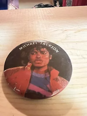 Vintage 1980s MICHAEL JACKSON Thriller Jacket 2.25” Button Badge Pin RARE! • $8