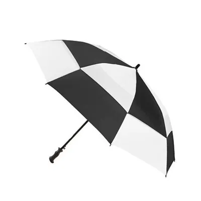 Totes Mens Vented Double Canopy Super Big Golf Umbrella Black/white 67  New • $24.99