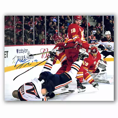 Matthew Tkachuk Calgary Flames Slamming Zack Kassian Autographed 8x10 Photo • $34.90