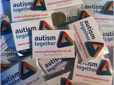 Autism Awareness Pin Badge - Charity Autism Together Lapel  • £1.20