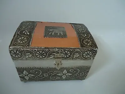 £14.99 • Buy Elephant Silver & Copper Jewellery Box Embossed Indian Hand Made Nice Gift D4