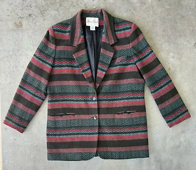 Women’s Vintage Lawrence Bruce Southwestern Aztec Wool Blend Blazer Sz 18 Tall • $57