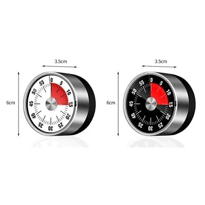 Mechanical Kitchen Timer 60-Minutes Clock Timer With Loud Alarm Magnetic Cl • £7.98
