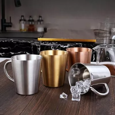 350ML Stainless Steel Double Wall Cup Mugs  Drinking Coffee Camping Travel • $11.32