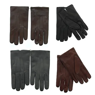 Coach Nappa Leather Gloves Men's Winter Driving Gloves Cashmere Lined 82863 • $63.99