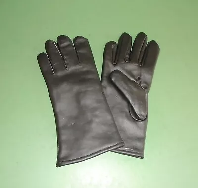 US Military Issue Unisex Black Leather Dress Uniform Lined Gloves All Sizes • $14.99