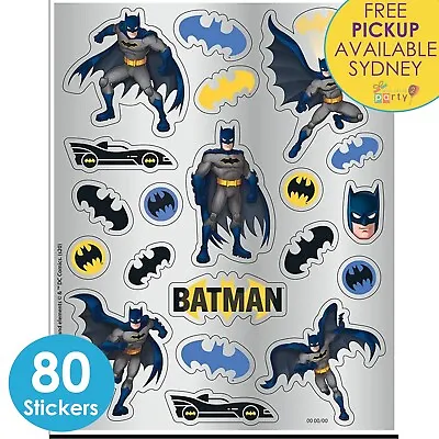 $7.99 • Buy Batman Party Supplies 80 Stickers Superhero Birthday Bag Favours Game Prizes