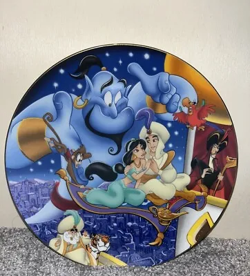 Kenleys Ltd Collectable Porcelain Plate Disney Aladdin 1992 Genie & Lamp Magical • £9.99