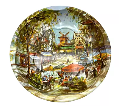 Vintage Daher Decorated Ware Metal Bowl Made In England Paris Scene • $11