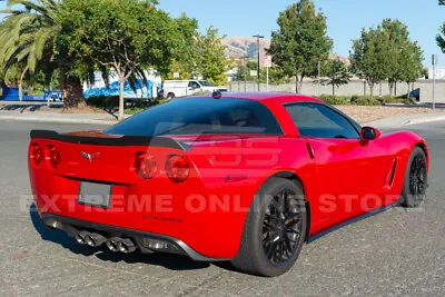 ZR1 Extended Style ABS Plastic Rear Trunk Lid Wing Spoiler For 05-13 Corvette C6 • $199.99