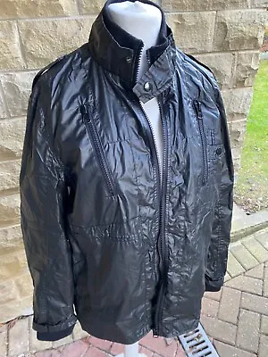 D-struct 19 Technical Series Black Wet Look Coat Size XL • £14