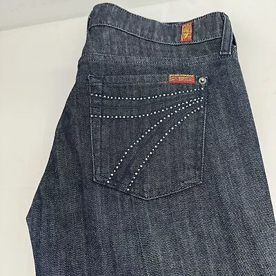 Seven For All Mankind DOJO Jeans Womens Size 30X31.5 Wide Leg Blue • $69.99