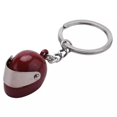 Keychain Fancy Shape Motorcycle Helmet Pendant Bag Decoration- Red T1G12755 • $2.49