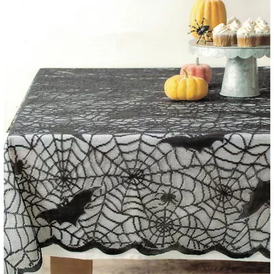 Halloween Web Lace Props Table Cloth Runner Curtain Fireplace Cloth Home Decor • £7.79