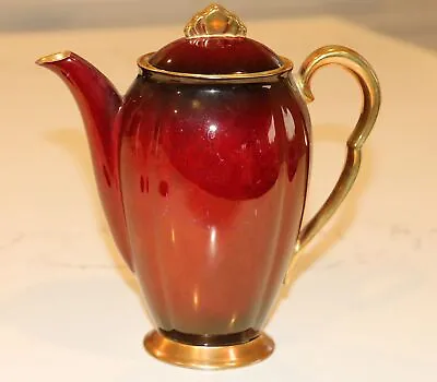 Vintage Carlton Ware Art Deco 'Rouge Royale' Coffee/Tea Pot - Gorgeous Colour • $95