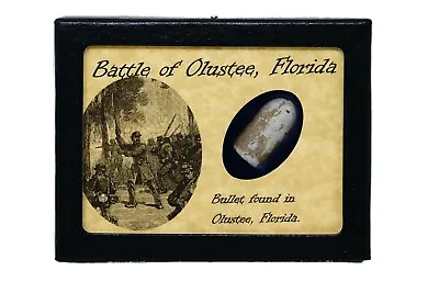 Shot Bullet Relic From The Battle Of Olustee Florida With Display Case And COA • $21.89