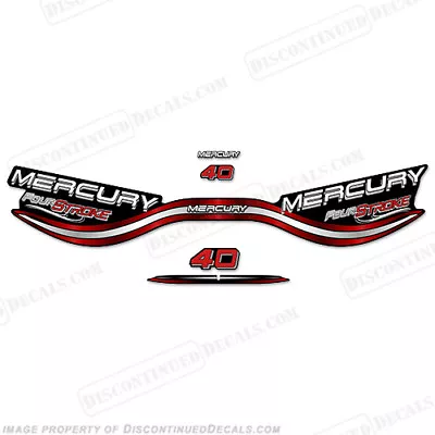 Fits Mercury 40hp Fourstroke Outboard Decals Reproductions 1999 Wrap Around  • $67.20