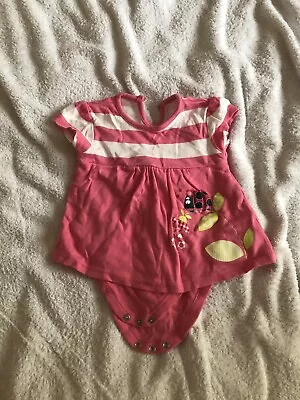 Asda George Pink Baby Girl Dress 3 To 6 Months • £0.99