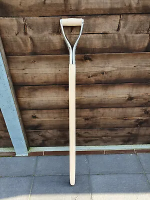 1 M Type D Replacement Wooden Shaft Garden Handle Spade Fork Spade Metal NEW • £9.48