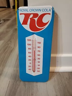 C.1960s Original Vintage Royal Crown Cola Sign Metal RC Nehi Thermometer NOS Gas • $239