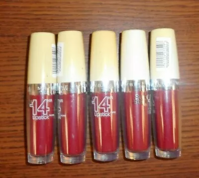 5 IMPERFECT MAYBELLINE SUPER STAY 14HR LIPSTICK 060 CONTINUOUS CRANBERRY 0.12oz • $19.54