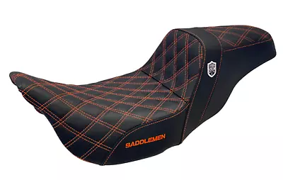 SADDLEMEN ORANGE STITCH 0801-1174 SC80807DB Pro Series SDC Performance Grip Seat • $600