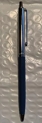 Vintage Paper Mate Double Hearts Slim Ballpoint Pen Chrome & Blue • $13.99