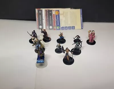 WOTC D&D Miniatures Adventurers Lot #7 With Cards Dungeons & Dragons 10 Minis • $39.99