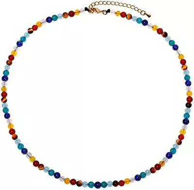 7 Chakra Gemstone Beaded Necklaces For Women Healing Crystals Jewelry For Women • $13.89