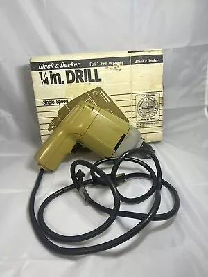 Vintage Black And Decker Home Utility 1/4” Electric Drill Tested/Works • $17.46