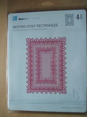 QuicKutz Lifestyle Cutting Dies Nesting Doily Rectangles 4 Dies DC0255 • £9.50