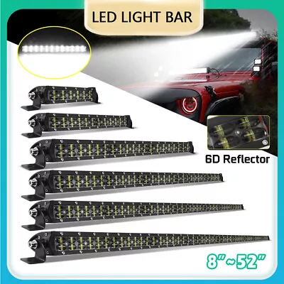 6D Dual Row Led Work Light Bar Spot Flood Combo Driving Offroad SUV ATV 4WD Boat • $22