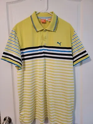 $29.99 • Buy Puma Tech Stripe Men's Golf Polo Size 2XL Short Sleeve Limeade 