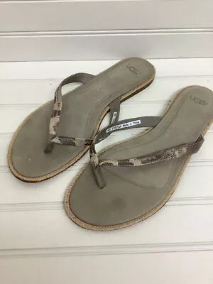 UGG Snake Skin Thong Flip Flops Size 9 F30013A 4C • $20