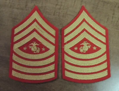 Real Nice USMC Sergeant Major Of The Marine Corps Chevrons Small Size • $12